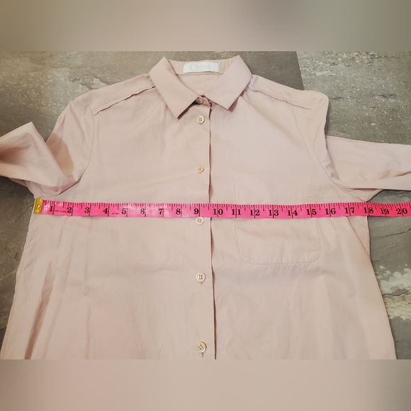 Chloé Light Pink Long Sleeve Button-Up Shirt. French. 100% Cotton. 2 US - Picture 2 of 10